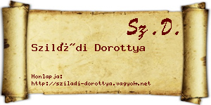 Sziládi Dorottya névjegykártya