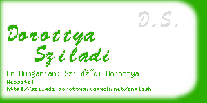 dorottya sziladi business card